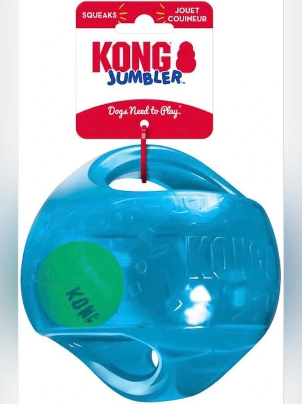 KONG Jumbler Ball - Interactive Dog Toy for Dog & Puppy Playtime - Fetch Toy wit